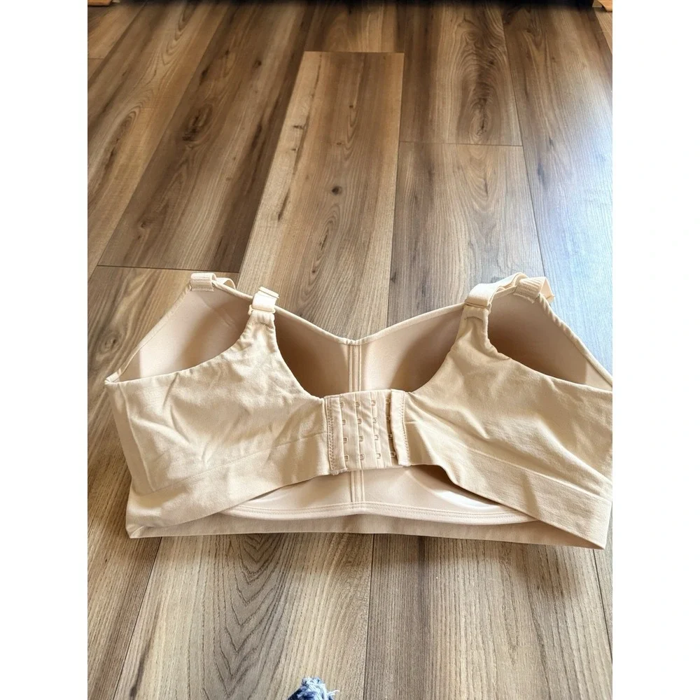 Truekind‎ T-shirt Bra 3XL Padded Wireless Beige Comfort Adjustable Straps